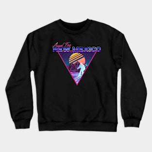 Retro Vaporwave Ski Mountain | Angel Fire New Mexico | Shirts, Stickers, and More! Crewneck Sweatshirt